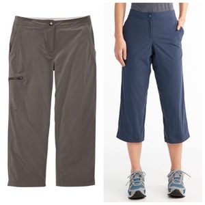 L.L. BEAN Women's Comfort Trail Hiking Pants Cropped Brown Sz 8P Petite